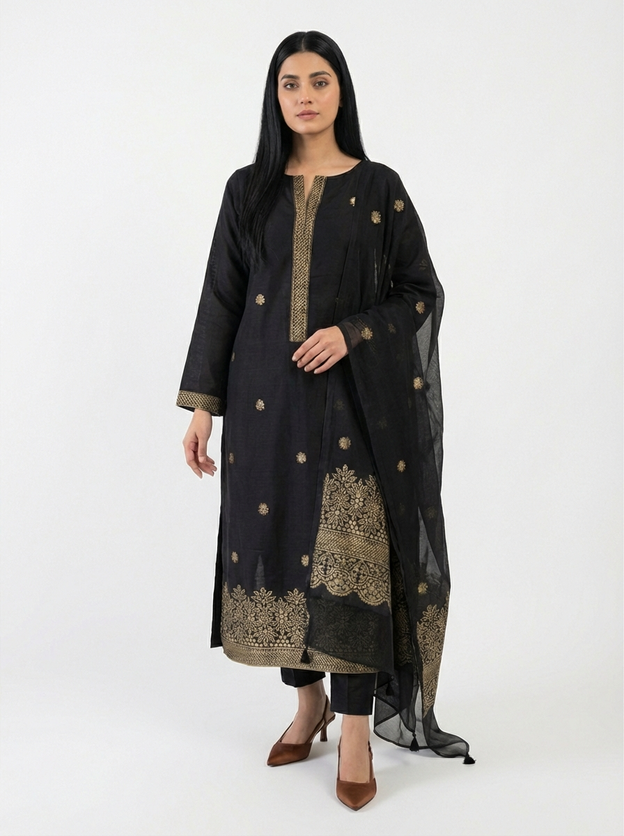 UNSTITCHED ETHNIC WEAR SUIT-702